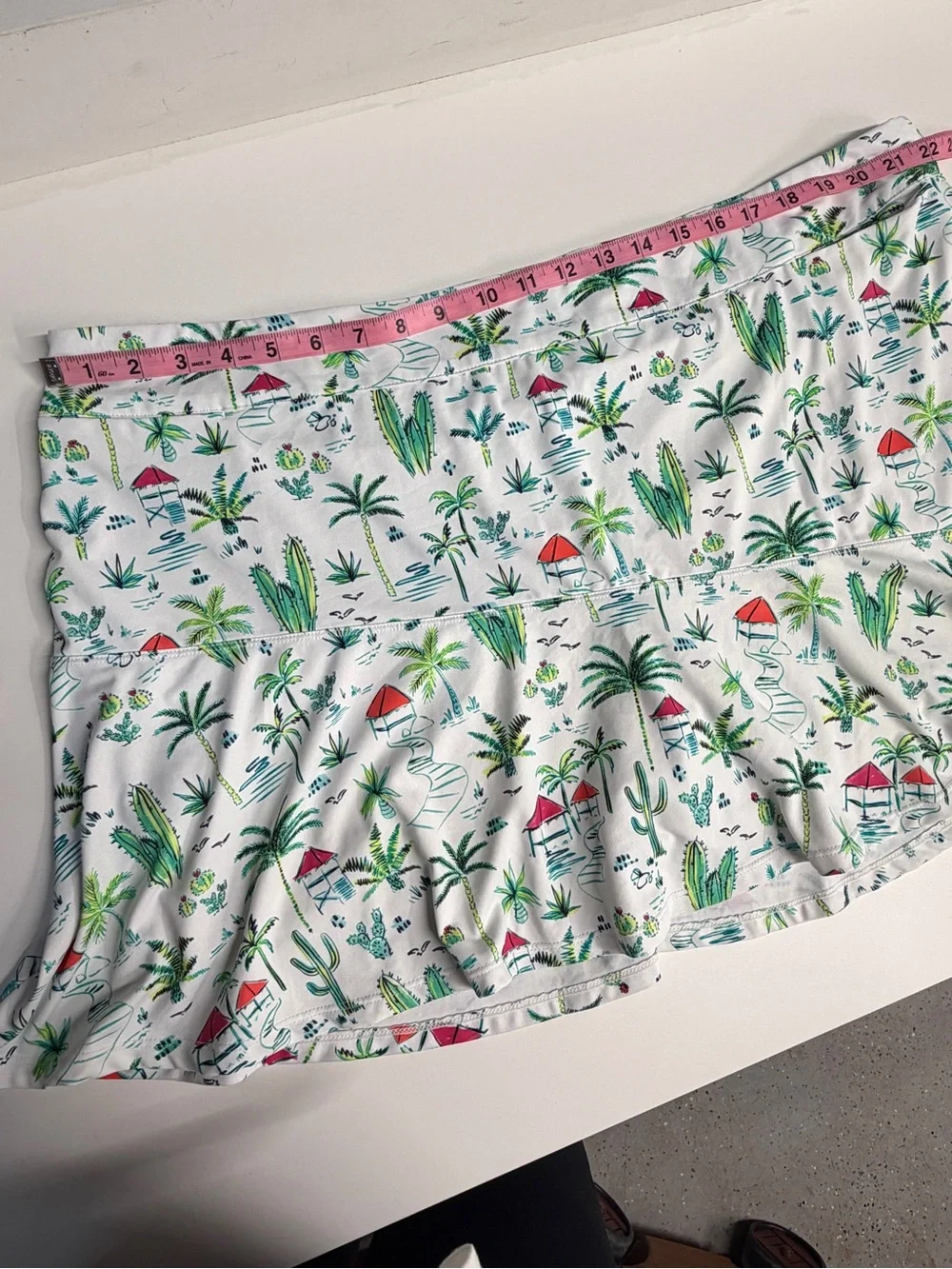 Imperfect Lillie Green tropical skort 2X palm trees cactus country club vacation